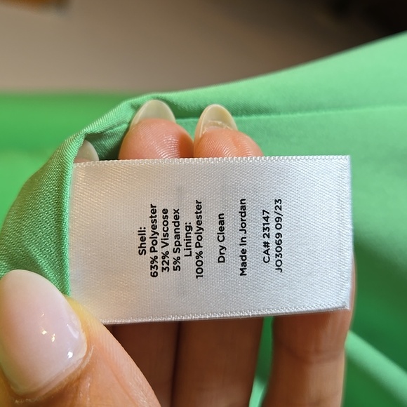 Talbots Viscose Tailored Stretch Double Breast Kelly Green Crest Button Blazer - Picture 17 of 17